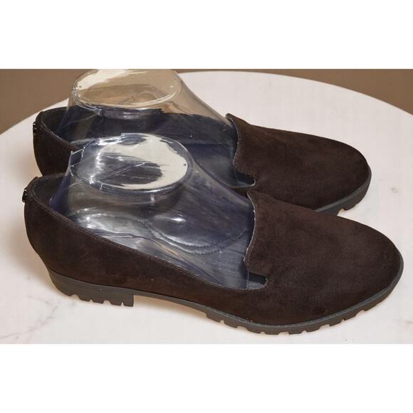 Easy Spirit Womens 8M Geneva Brown Suede Slip-on Shoe 1.2" Heel Tread Sole EUC - Picture 1 of 13